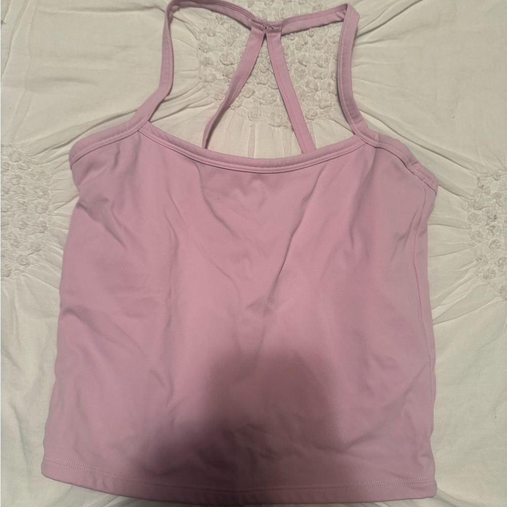 Pink Strappy Tank Top